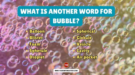 bubbel synonym|40 Synonyms & Antonyms for BUBBLE 